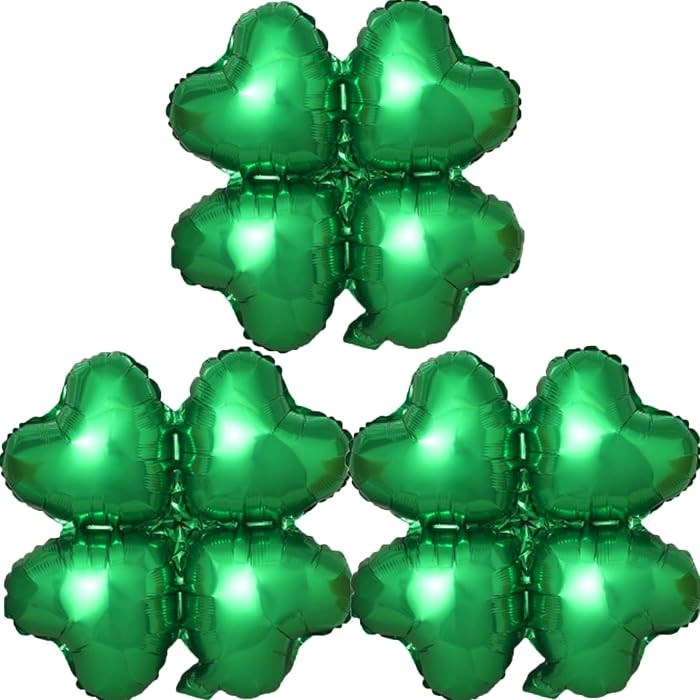 St. Patrick's Day Balloons Four-leaf Clover Balloons Four Leaf Balloon for St. Patrick's Day Part... | Amazon (US)