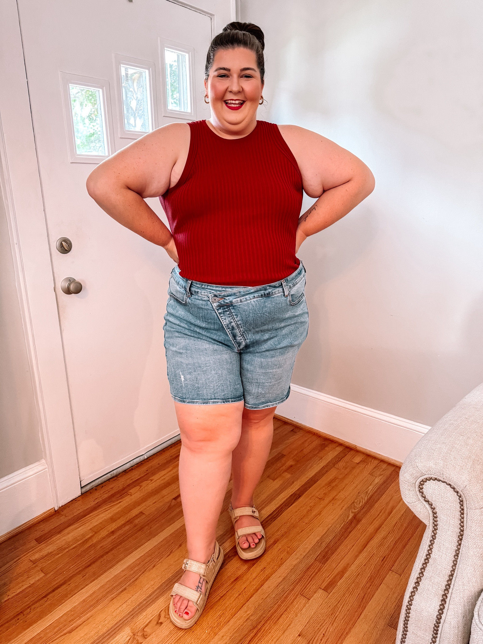 These shorts are perfection! Ordered a size L in Universal Standard sizing, wanted a loose fit and I’m more on the 20W side of the 18/20. 

#LTKPlusSize #LTKSeasonal