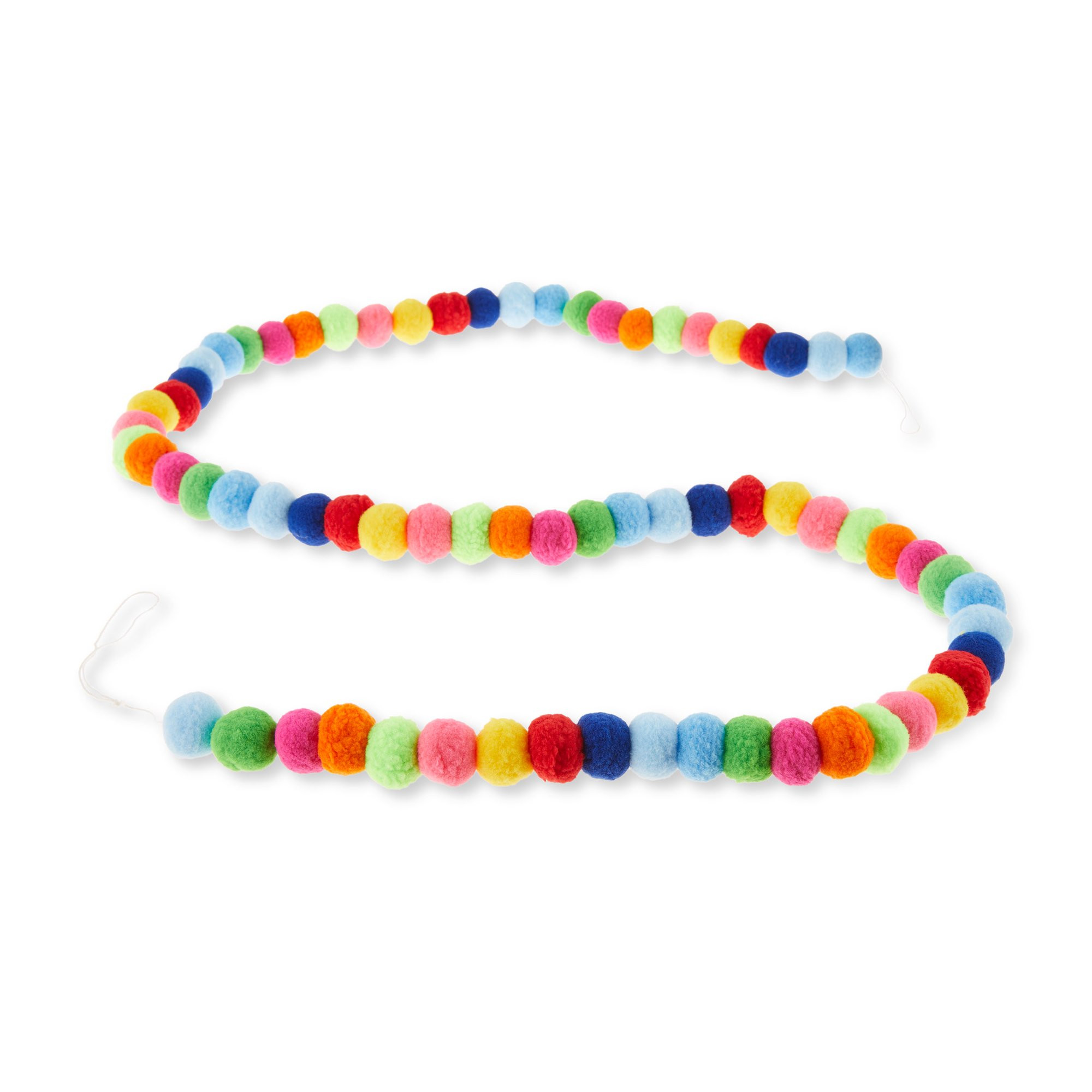 Multicolor Pom-Pom Christmas Garland, 6', by Holiday Time | Walmart (US)