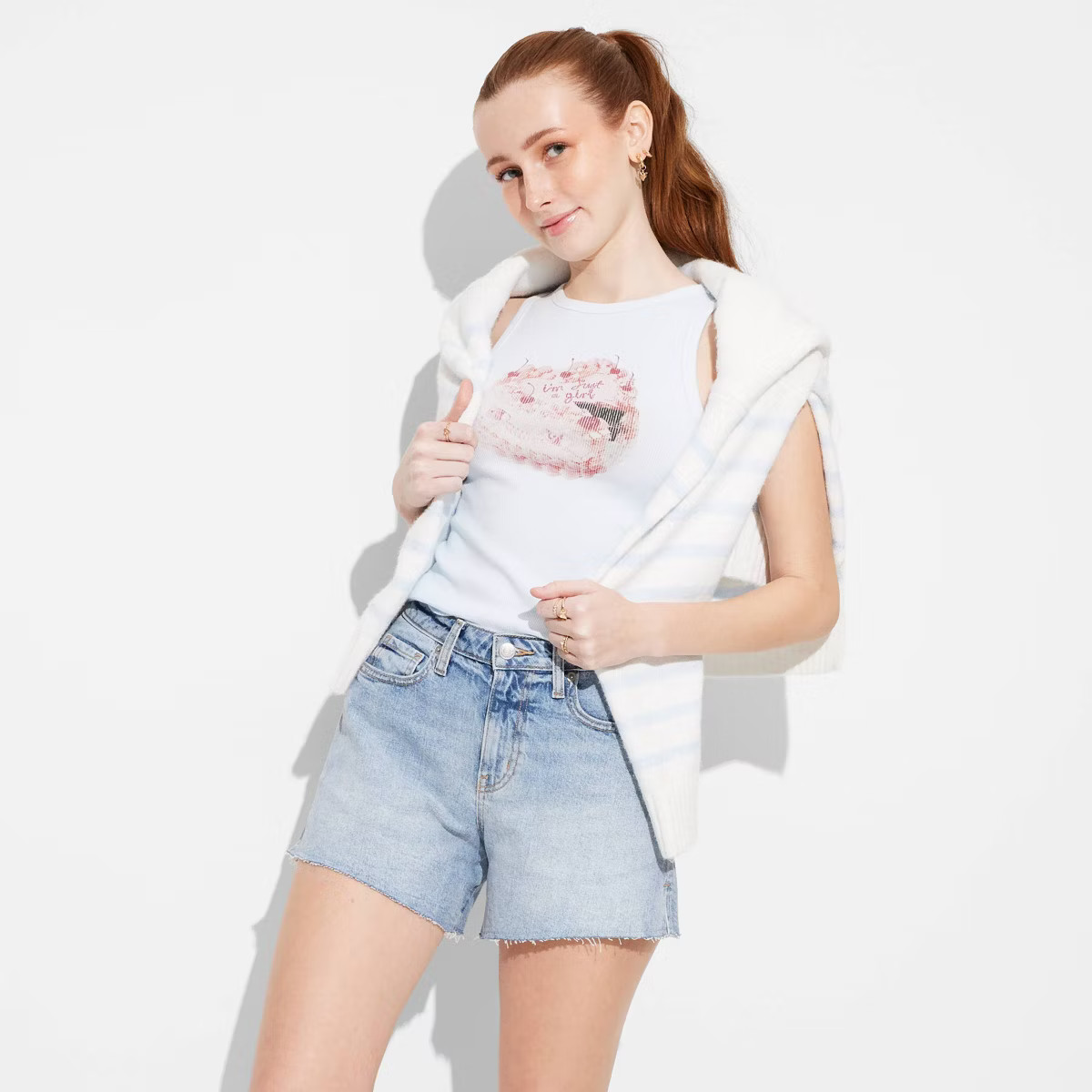 Women's Mid-Rise Curvy Heritage Midi Denim Shorts - Wild Fable™ | Target