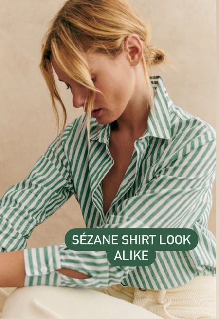 Sezane Tomboy green shirt look alike/dupe

#LTKcanada