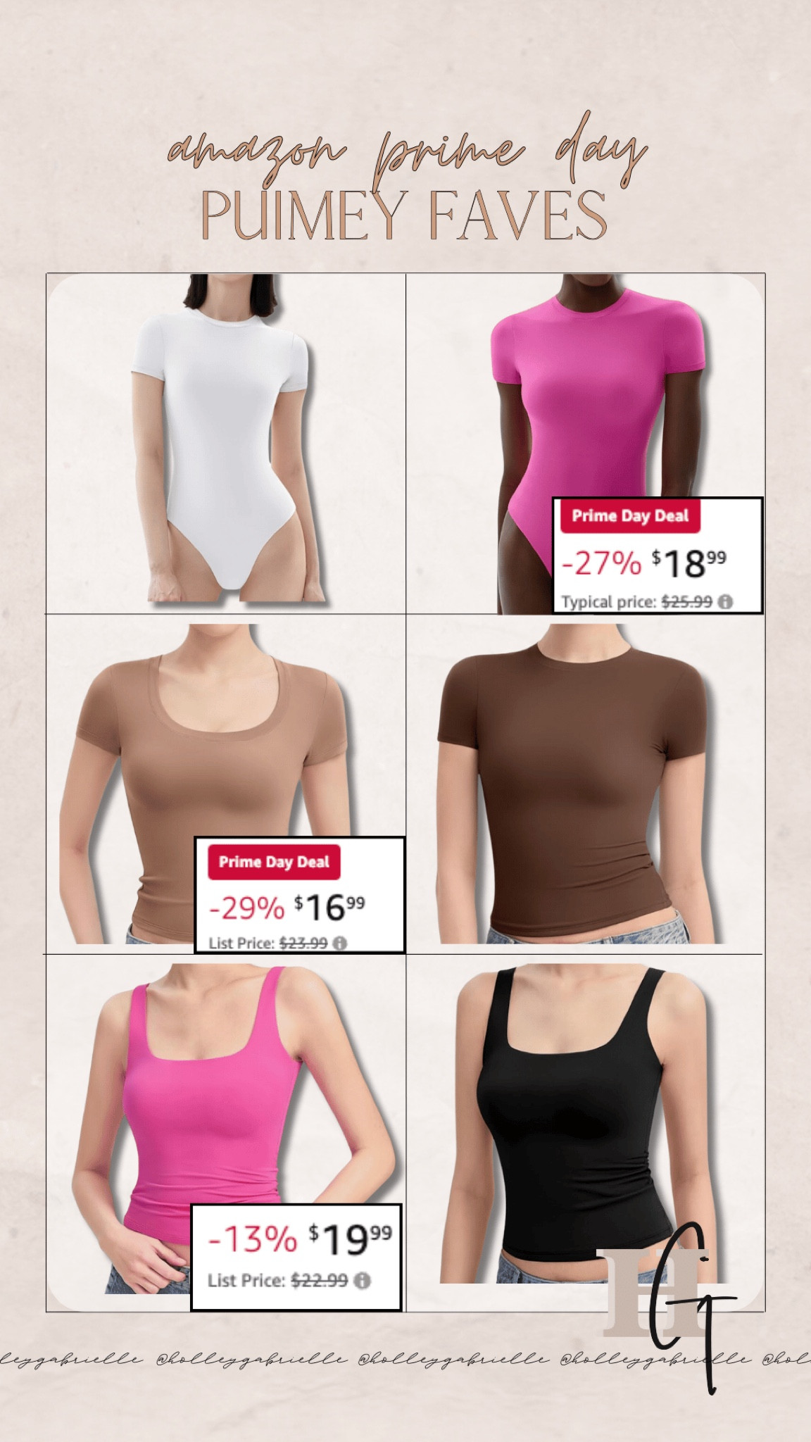 PUIMEY AMAZON PD DEALS - Wardrobe Staples

Amazon prime day, prime day deals, puimey fashion, bodysuit, seamless tee, seamless tank top, fashion finds under $25

#LTKFindsUnder50 #LTKSaleAlert