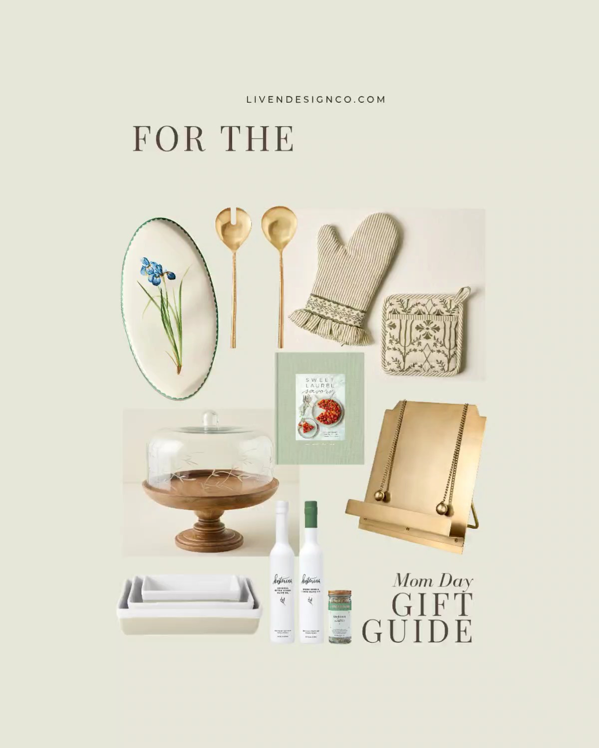 Mother's Day gift guide. Gift for her. Baker. Cook. Kitchen gift. Cake stand. Cookbook stand. Oven mit. Serving dish. Hostess. Olive oil. 

#LTKmomlife #LTKSeasonal #LTKHome