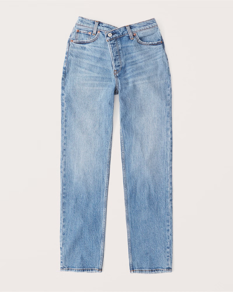 Curve Love High Rise Dad Jeans | Abercrombie & Fitch (US)