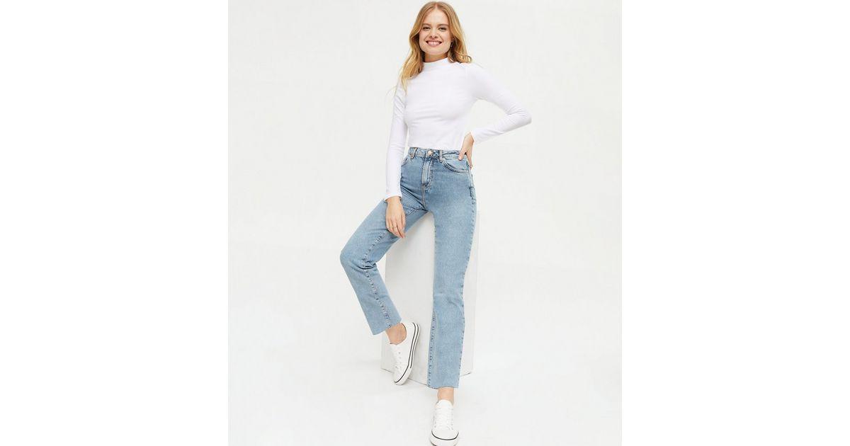 Blue Vintage Wash Hannah Straight Leg Jeans
						
						Add to Saved Items
						Remove from Sav... | New Look (UK)