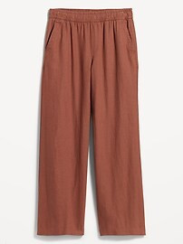 High-Waisted Linen-Blend Wide-Leg Pants for Women | Old Navy (US)