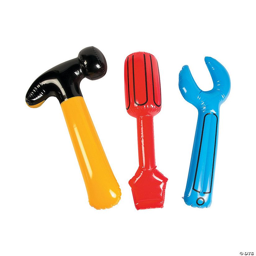 Inflatable Bright Toy Tools - 3 Pc. | Oriental Trading Company