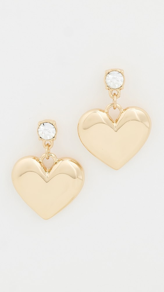 Crystal and Heart Dangle Earrings | Shopbop