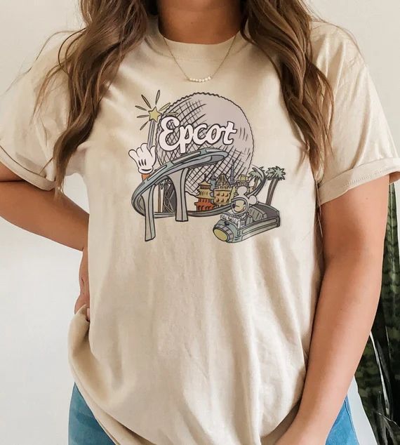 Vintage Disney Epcot T-shirt  Matching Family Disney Shirt  - Etsy | Etsy (US)