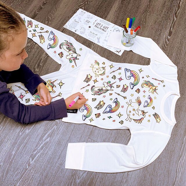 Color-In Unicorn Pajamas | UncommonGoods