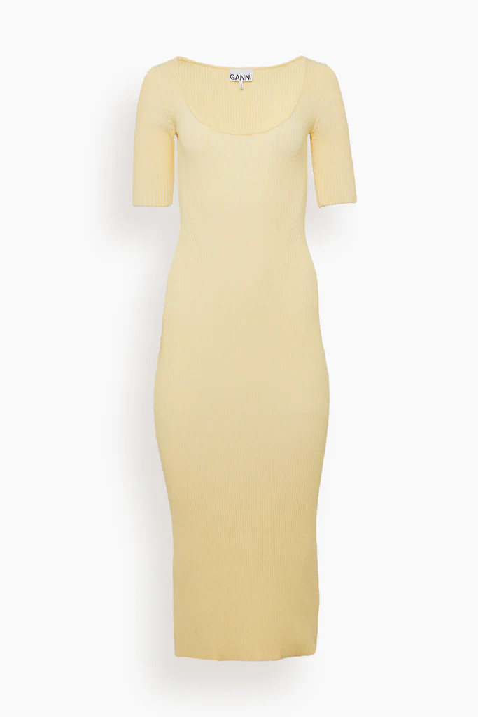 Melange Knit Dress in Flan | Hampden Clothing