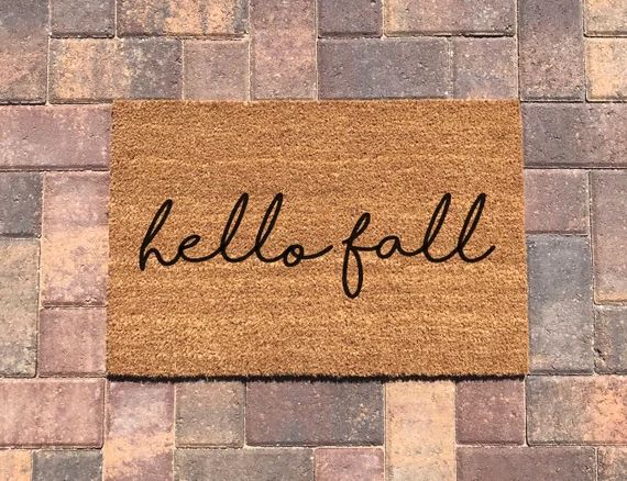 Hello Fall Doormat  Fall Doormat  Customized Welcome Doormat | Etsy | Etsy (US)
