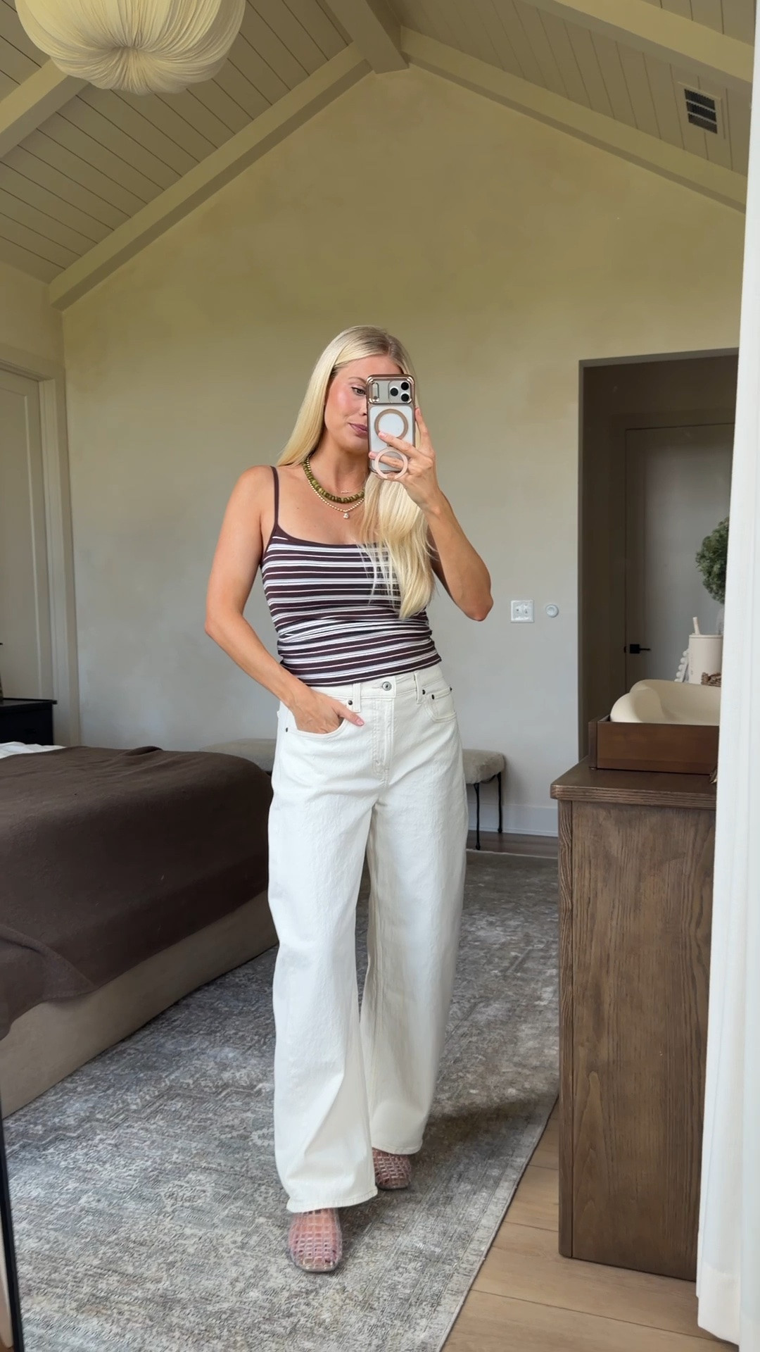 Code AFKATHLEEN - SIZE: medium in tank (brown stripe), 29 reg in jeans (ecru a- size up for pp)! #kathleenpost#AbercrombiePartner @abercrombie 

Fall transition outfit, postpartum outfit, Abercrombie Haul, Abercrombie Denim sale

Denim Promo: *Offer valid in stores and online August 5, 2026 to August 10, 2026 in US/CA. Excludes clearance. Online price reflects discount.
Extra 20% Off: *Offer valid in stores and online August 5, 2026 to August 10, 2026 in US/CA. Exclusions apply as indicated. Online price reflects discount.
Promo Code: **Use code AFKATHLEEN to get an additional 15% off almost everything in stores and online at checkout from August 5, 2026 to August 10, 2026 in US/CA. Exclusions apply. See details online.

#LTKootd #LTKSaleAlert