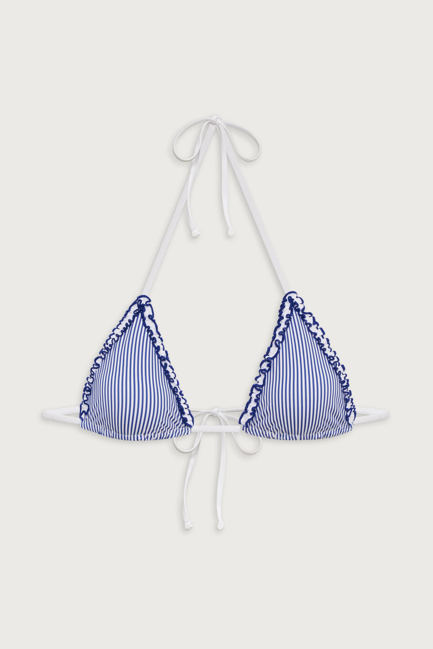 Nick Striped Triangle Bikini Top | Frankies Bikinis