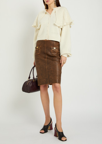 Collar-detail wool and cashmere-blend cardigan | Harvey Nichols