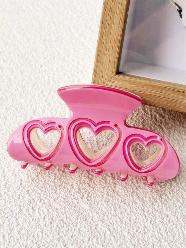 1pc Women Hollow Out Heart Decor Fashion Hair Claw | SHEIN