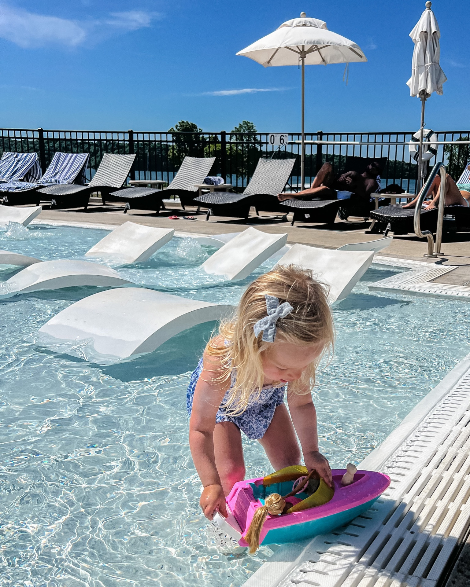 Toddler + little girl swim // baby // barbie boat toy // water toy // summer // outdoor play 

#LTKfamily #LTKswim #LTKkids