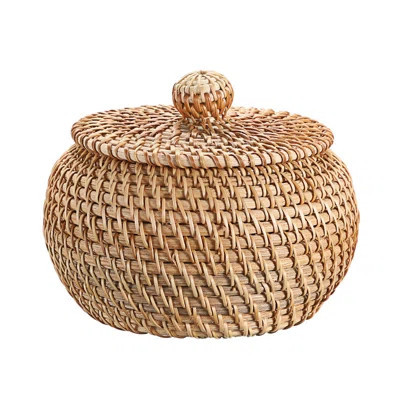 Round Rattan Boxes with Lid | Wayfair North America