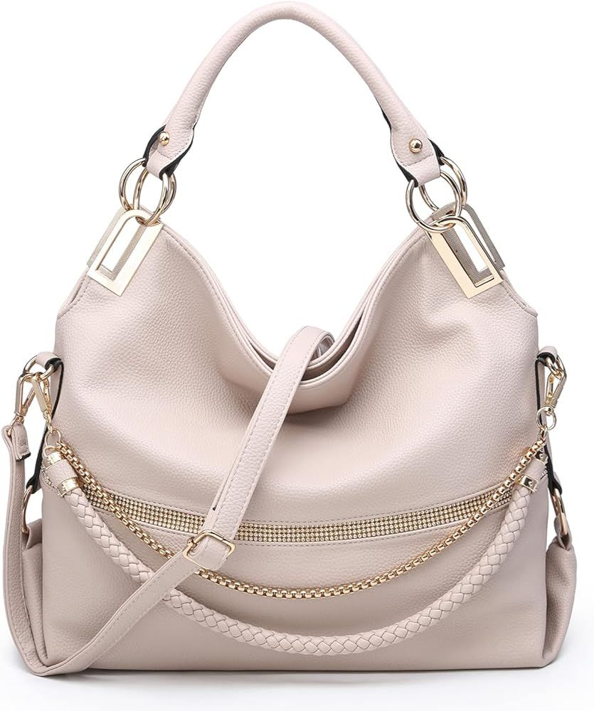 Dasein Hobo Bags for Women Soft Vegan Leather Bucket Purses Handbags Large Hobo Purse Shoulder Bag w | Amazon (US)