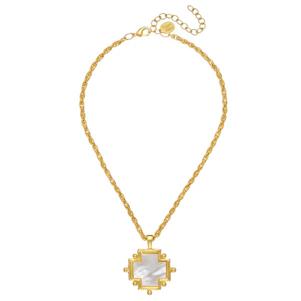 Mother of Pearl Cross Necklace | Susan Shaw