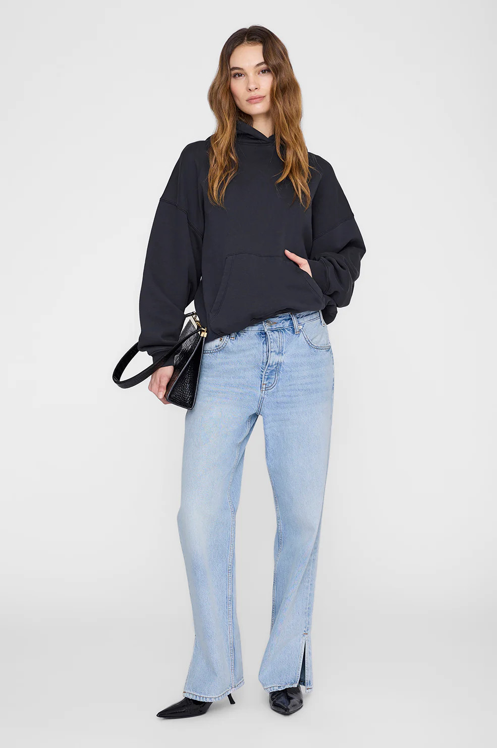 Harvey Sweatshirt Stencil - Vintage Black | Anine Bing