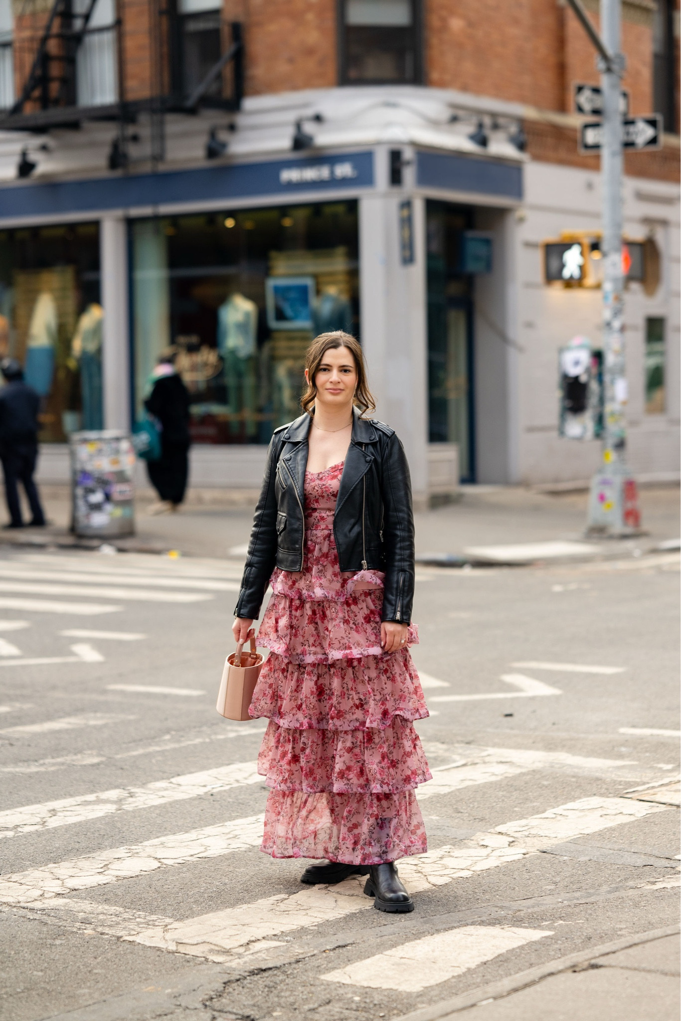 Another outfit from New York fashion week that I wore and loved! This tiered floral maxi dress was paired with a leather jacket and chunky black boots  

#LTKStyleTip #LTKFindsUnder100 #LTKFindsUnder50