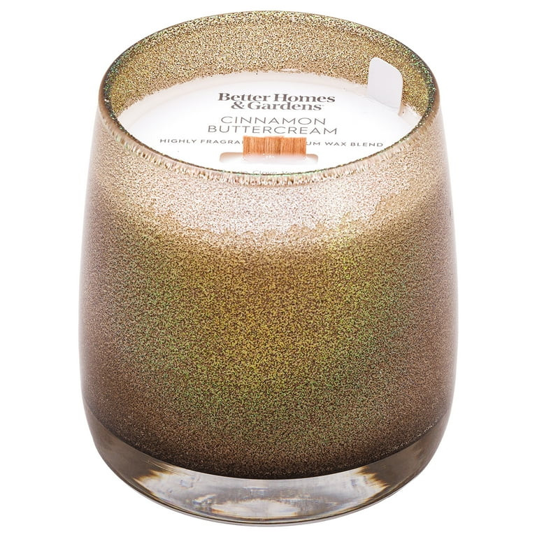 Better Homes & Gardens Wood 1-Wick Holiday Scented Jar Candle, Cinnamon Buttercream, 14.5oz. | Walmart (US)