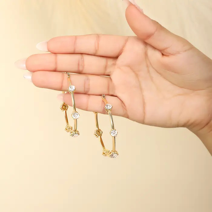 Drop and Hoop Earrings with Crystal Embellishments | Nordstrom