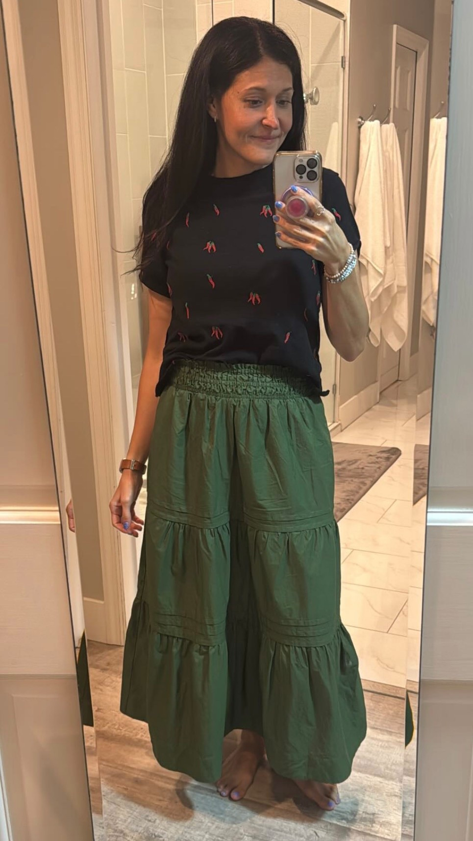 Love this outfit with a more casual top paired with this beautiful green skirt. Xs in both.

#LTKSummerEdit #LTKStyleTip #LTKSaleAlert
