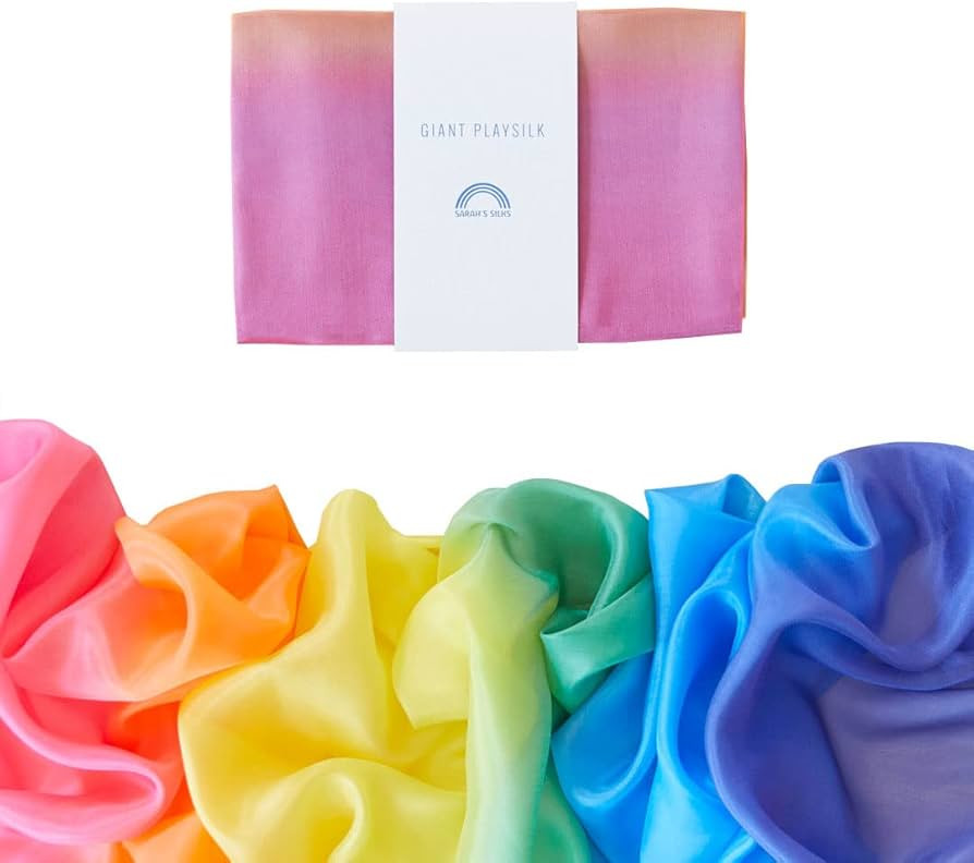 Sarah's Silks Giant Playsilk | 100% Silk Toy for Toddlers | Bright Colored Large Scarves for Fort... | Amazon (US)