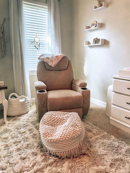 Nursery chair  👶🏼

Swivel heated massage recliner with large headrest, thick armrests, breastfeeding snack pockets and cup holders. 

#LTKbump #LTKbaby #LTKkids