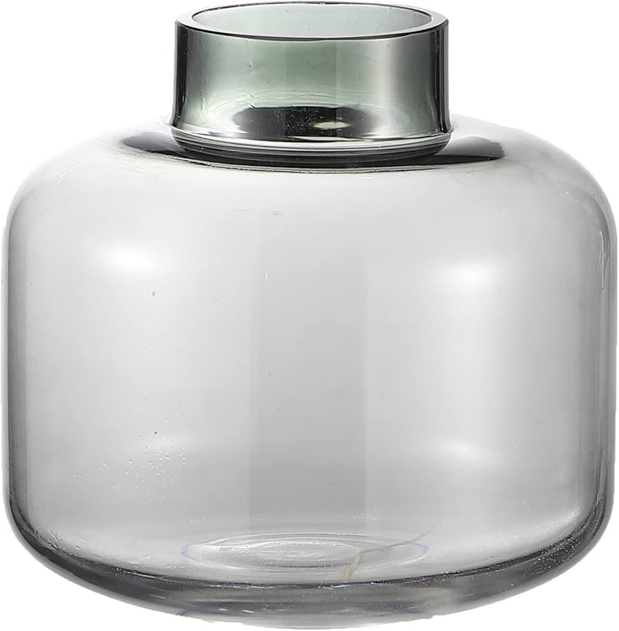 Black Glass Vase, Flower Vase, Round Glass Vase, Vase for Flowers, Unique Flower Vase, Tulip Vase... | Amazon (US)