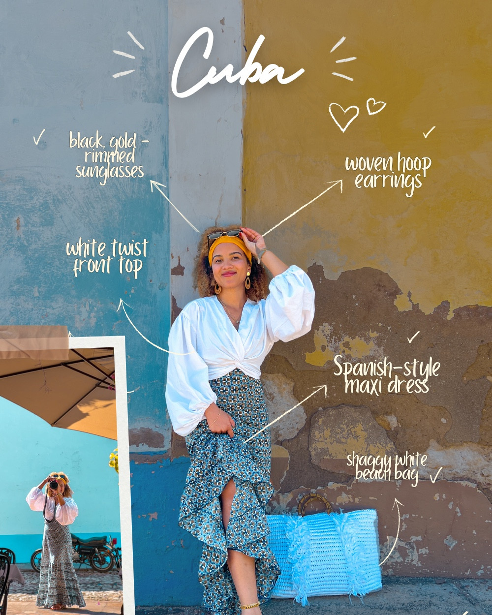 Looking for some outfit inspiration for Cuba? 🇨🇺 Want to know what colors, styles, fabrics to wear to fit into the gorgeous 1950's Spanish style scenery, and get the PERFECT picture? Click through to shop my style! #cuba #caribbean #caribbeanvacation #cubatraveltips #cubanstyle #curlyhair #curlyhairinspo

#LTKTravel #LTKSeasonal #LTKItBag