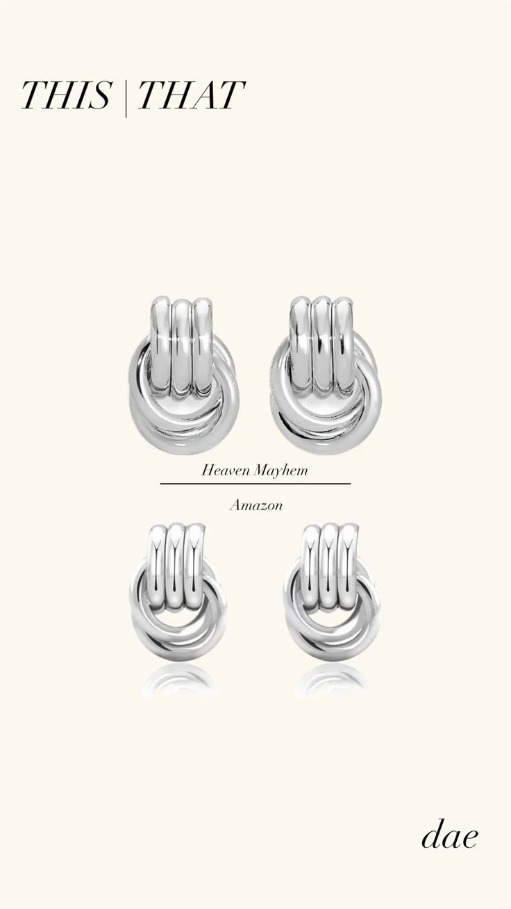 THIS | THAT - statement earrings edition! 
I love a statement earring moment. I have both options and love both of them! Elevates every outfit. #amazonfinds #amazon #earrings #silver #statementearrings 

 #LTKValentine 

#LTKgrwm #LTKootd
