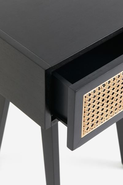 Rattan-drawer bedside table - Black/Rattan - Home All | H&M GB | H&M (UK, MY, IN, SG, PH, TW, HK)