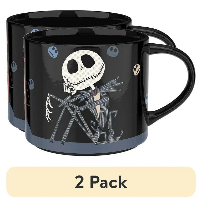 (2 pack) Zak Designs Color Change 15oz Modern Mug, Nightmare Before Christmas, NBC | Walmart (US)