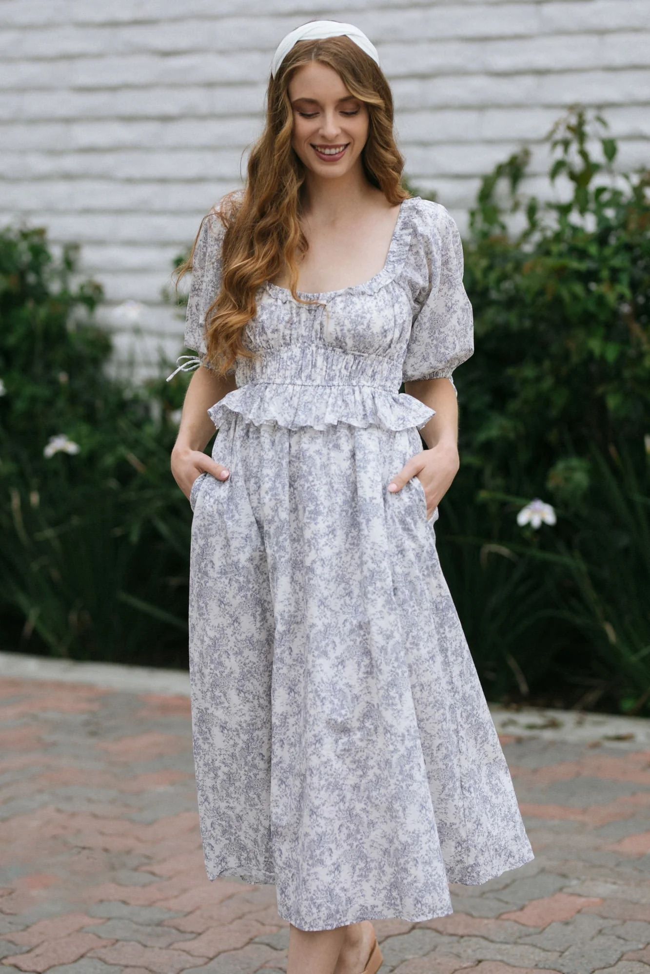 Lucia Puff Sleeve Midi Dress | Morning Lavender