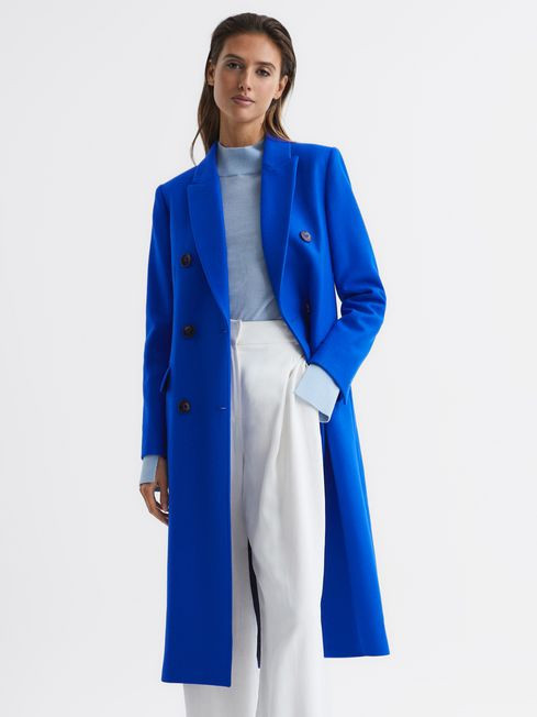 Longline Double Breasted Formal Coat | Reiss US