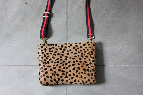 Custom Cheetah Frances Bag | leather clutch, crossbody purse | Etsy (US)
