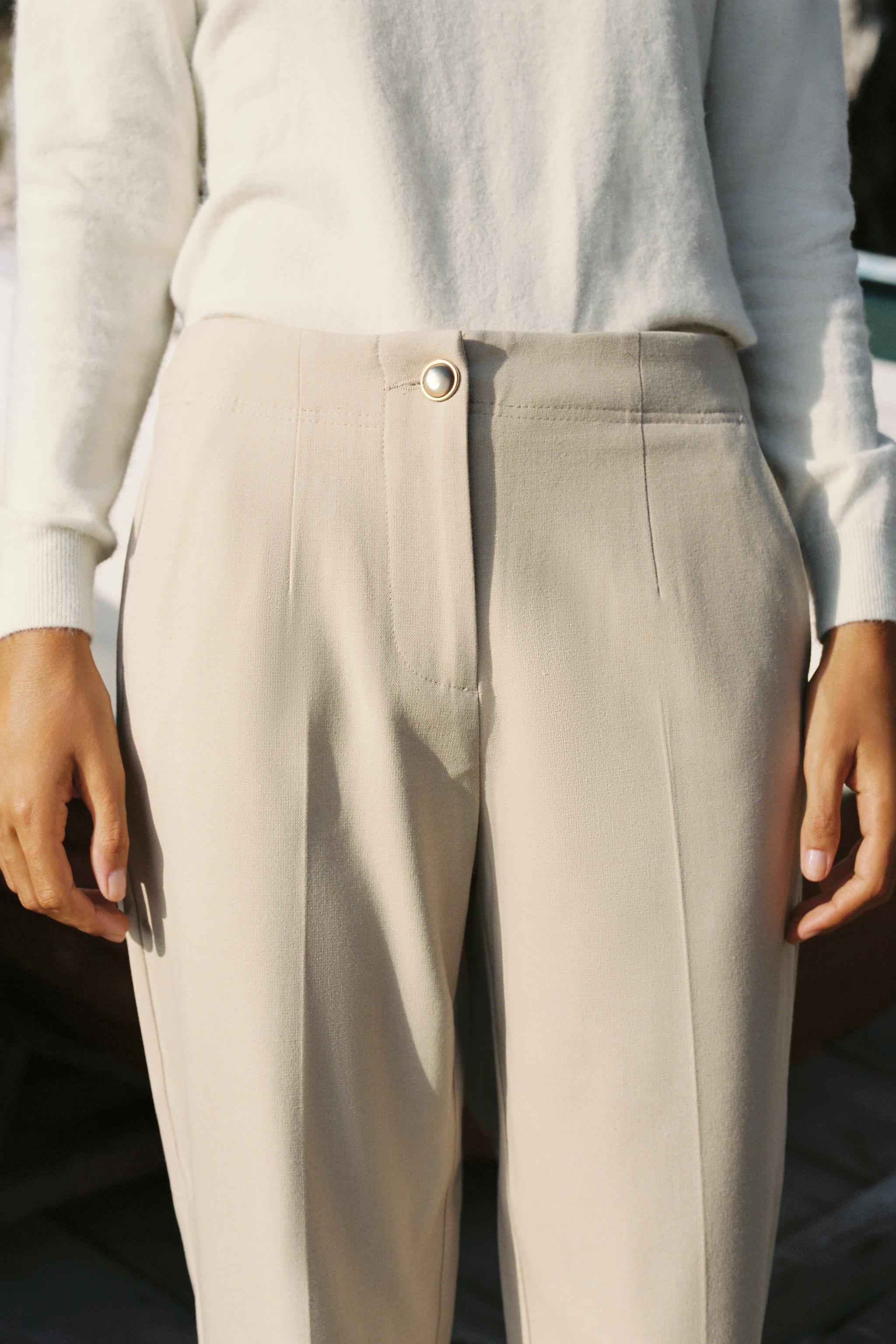 HIGH-WAISTED ANKLE-LENGTH PANTS | Zara Canada