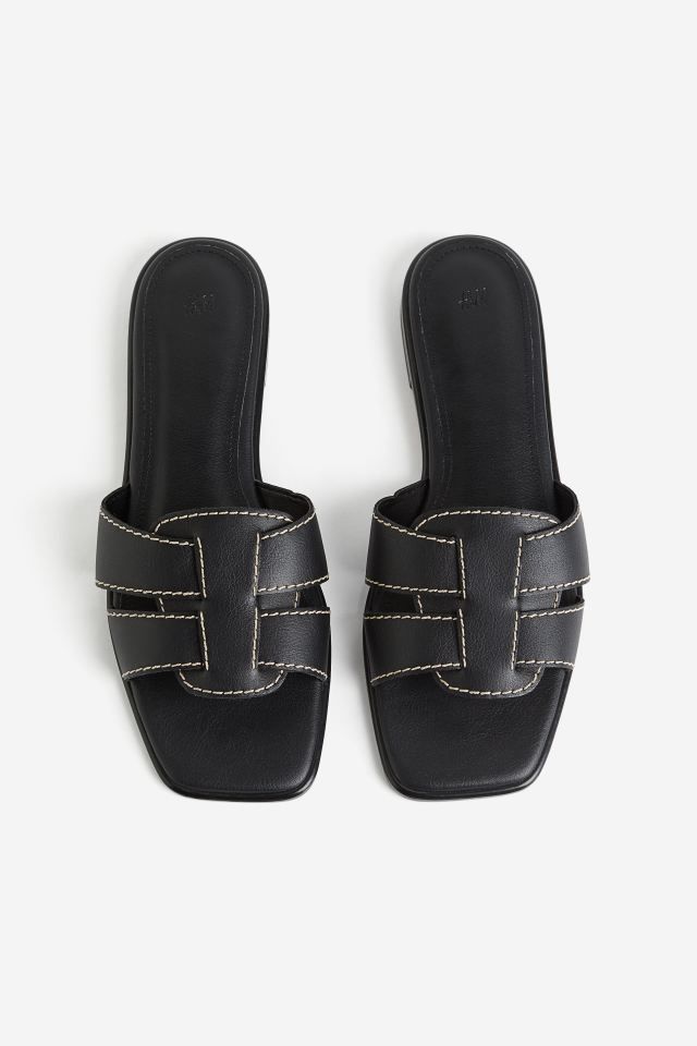 Sandals - Low heel - Black - Ladies | H&M US | H&M (US + CA)
