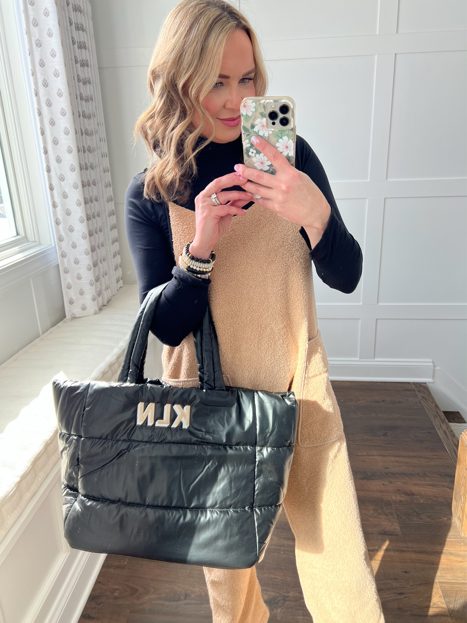 Hear me out - these fleece/sherpa-like overalls from Amazon are my newest obsession! They are so comfortable and warm. I was so happy wearing them out and about today. I’m wearing a size medium. The straps are adjustable. Also, these boots are a best seller. I wore and linked them before the holidays and a bunch of you scooped them up! Also linking my monogrammed puffer tote and layering turtleneck that is on sale from Spanx (wearing size large in the turtleneck). Code KATI15 can be used for my bracelets from Kylie + Bryn! 



#LTKSaleAlert #LTKFindsUnder50 #LTKTravel