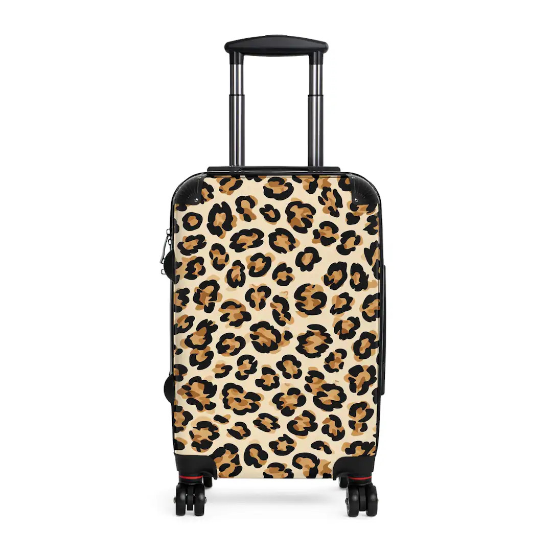Leopard Print Suitcase | Animal Print Luggage | Etsy (Global)