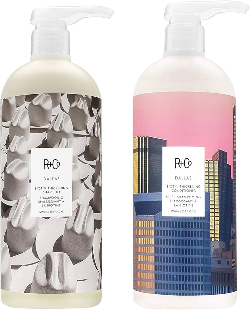 R+Co Dallas Biotin Hair Shampoo and Conditioner Set (1 Liter) + R+Co Bonus Deluxe Sample (.5 Oz) ... | Amazon (US)