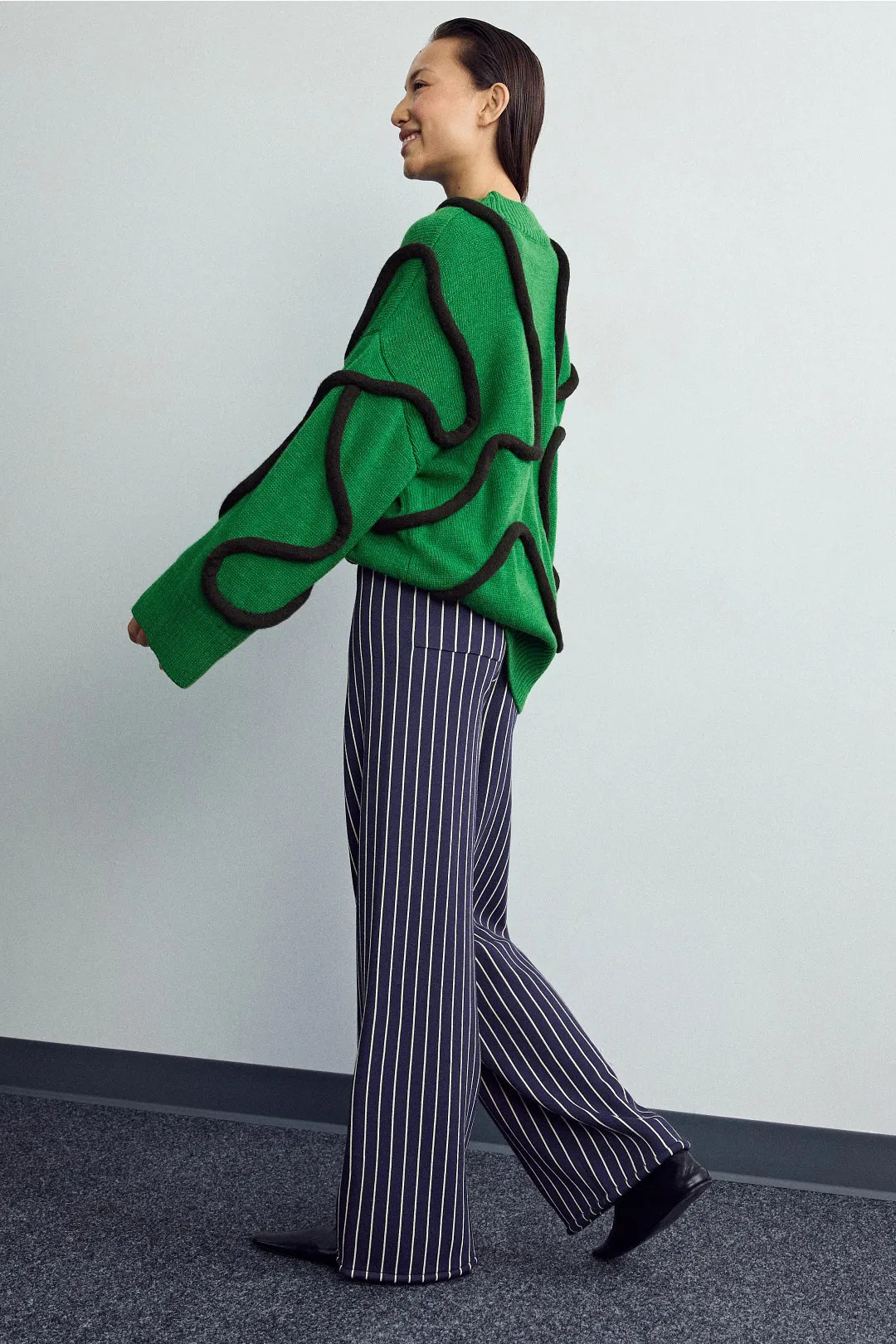 Jabber Pinstripe Knit Pants | Rent the Runway