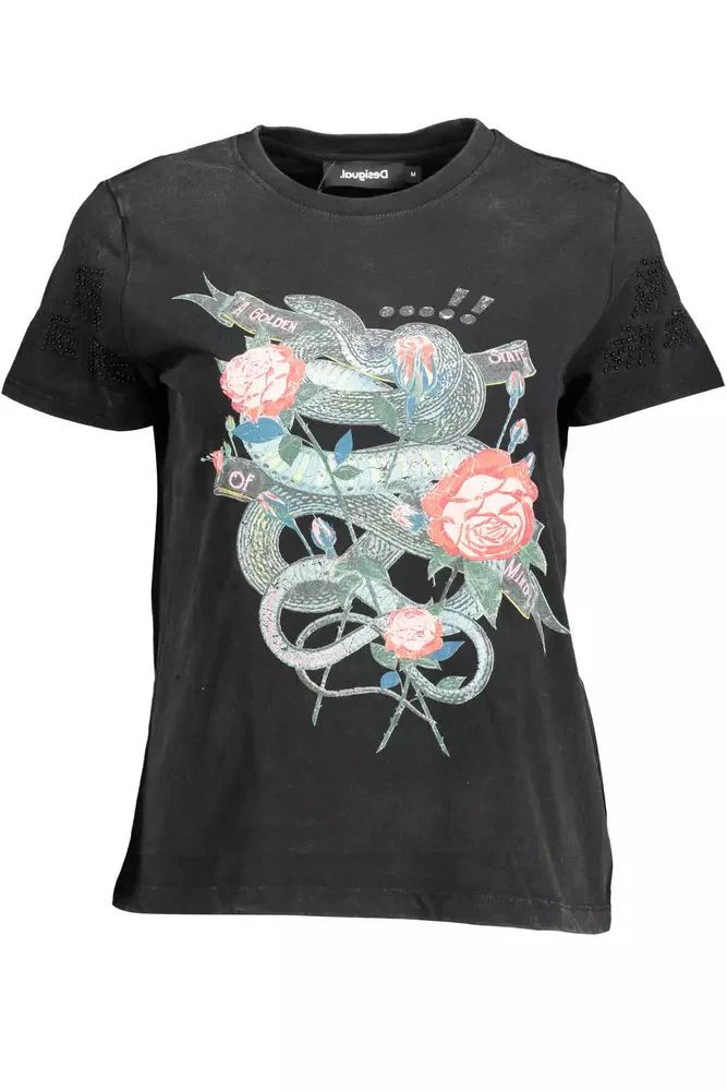 Desigual Chic Printed Tee with Unique Women's Embellishments | Shop Simon