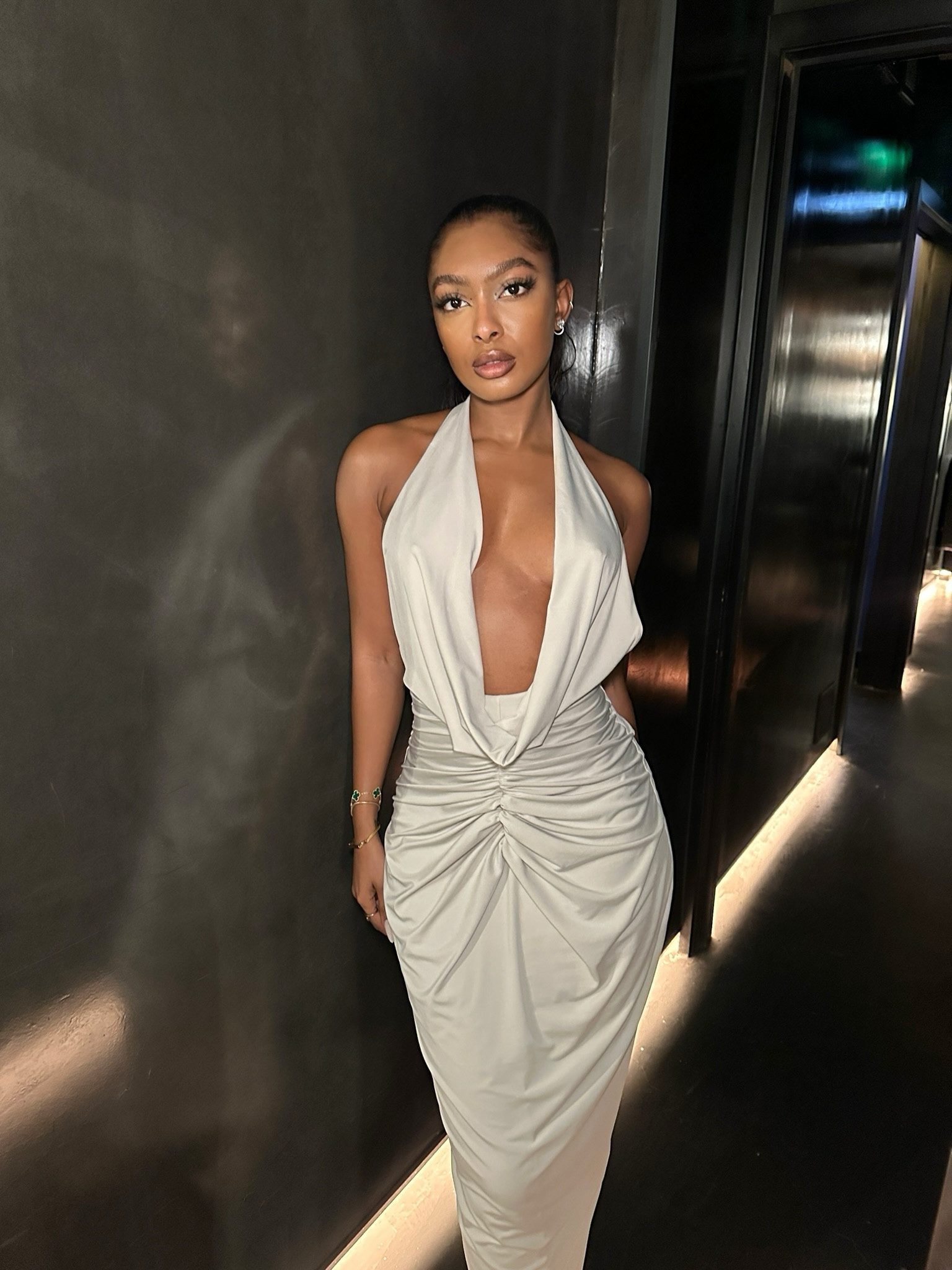 Mars the label, YSL heels, ruched maxi dress, cowl neck dress, night out dress, date night, valentines outfit 

#LTKeurope #LTKstyletip #LTKSeasonal