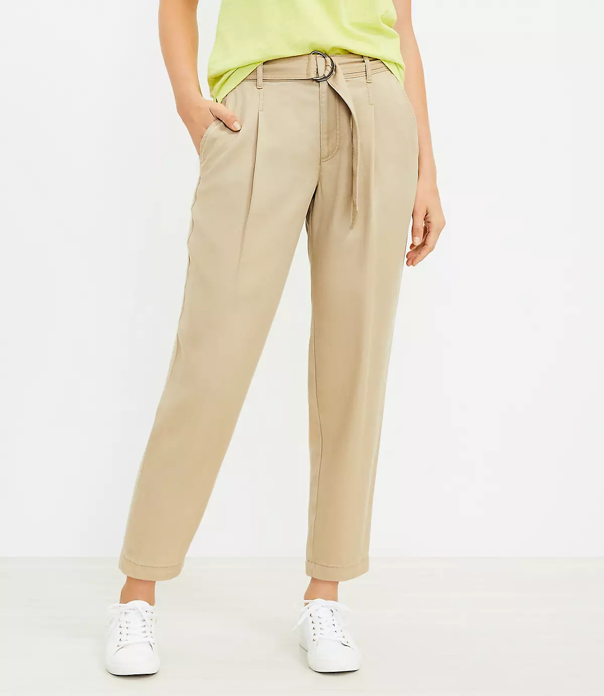 Belted Emory Taper Pants | LOFT