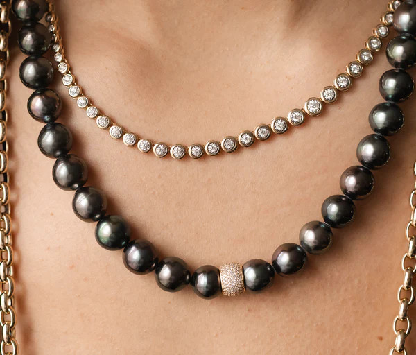 TAHITIAN PEARL NECKLACE WITH 14K GOLD – SHAKTI | SHAKTI JEWELRY