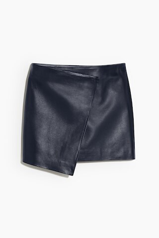 H & M - Leather wrap skirt - Midnight Blue | H&M (UK, MY, IN, SG, PH, TW, HK)